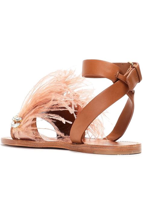 miu miu feather sandals